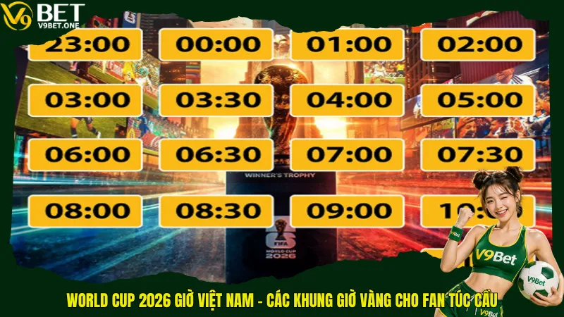 World Cup 2026 giờ Việt Nam - Sẵn Sàng “Luyện Đêm” Cùng 48 Đội Tuyển! 5 World Cup 2026 giờ Việt Nam – Các khung giờ vàng cho fan túc cầu